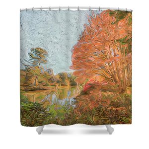 Bring the beauty of fall into your bathroom with the "Autumn at Asticou" Shower Curtain. This exquisite artwork by Blaine Stoner captures the essence of autumn at Asticou, showcasing vibrant orange and red foliage reflected in serene waters. The impressionistic style of the image adds a unique, artistic touch that will elevate any bathroom decor. Key Features: High-Quality Fabric: Crafted from 100% premium polyester, this shower curtain is durable, water-resistant, and designed for long-lasting use. Detailed, Fade-Resistant Print: The high-resolution print ensures that the rich autumn colors remain vivid and striking over time. Generous Size: Measuring 71" x 74", it provides full coverage for standard showers and bathtubs, adding both style and function. Easy Installation: Comes with 12 reinforced hook holes for easy hanging with your favorite shower curtain hooks. Machine Washable: Designed for easy care, this shower curtain is machine washable, allowing you to maintain its beauty with minimal effort. Perfect for Any Bathroom: Home Decor: Infuse your bathroom with the warm, inviting colors of fall, creating a cozy and artistic ambiance. Gifting: A thoughtful gift for anyone who appreciates the beauty of autumn, nature-inspired art, and fine photography. Transform your bathroom into a fall retreat with the "Autumn at Asticou" Shower Curtain. Photography by Blaine Stoner.