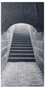 Introduce a sense of mystery and historical intrigue to your bathroom or beach day with the "Echoing Steps" towel, showcasing a striking photograph by Blaine Stoner. This image captures a hauntingly beautiful stone staircase leading upwards into the light, framed by the shadowy archway of a brick tunnel. The contrast between the light and shadows enhances the texture of the stones, making this towel both a visually captivating and functional piece. Key Features: Premium Fabric: Crafted from soft, absorbent material, perfect for use after a bath or swim. Detailed Print: High-resolution printing ensures that the rich textures and contrasts in the photograph are vividly represented. Versatile Size: Ideal for use as a beach towel, bath towel, or an eye-catching decorative piece. Easy Maintenance: Machine washable for hassle-free care and long-lasting use. Perfect For: Unique Decor: Add a touch of architectural elegance and historical charm to your space with this artistically captured towel. Gifting: A thoughtful gift for history enthusiasts, architecture lovers, and those who appreciate fine photography.