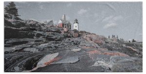 Add a coastal touch to your bathroom with the Pemaquid Lighthouse Towels, featuring the captivating photography of Blaine Stoner. This stunning image captures the iconic Pemaquid Point Lighthouse set against a rocky shoreline, with the lighthouse's classic architecture standing in contrast to the natural ruggedness of the surrounding landscape. The subtle color pop in the image highlights the beauty of this historic location, making these towels a perfect addition to any bathroom décor. Key Features: Premium Quality Fabric: Made from soft, absorbent materials, ensuring comfort and durability for everyday use. Vivid, Fade-Resistant Print: The high-resolution image preserves the intricate details and subtle colors of the lighthouse and rocky coastline. Versatile Sizes: Available in various sizes to suit your needs, from hand towels to full beach towels. Easy Care: Machine washable for hassle-free maintenance, keeping the towels fresh and vibrant over time. Ideal for Coastal Décor: Perfect for those who love the sea and coastal landmarks, these towels add a nautical charm to any space. Bring the timeless beauty of Pemaquid Point into your home with these beautifully crafted towels. Photography by Blaine Stoner.