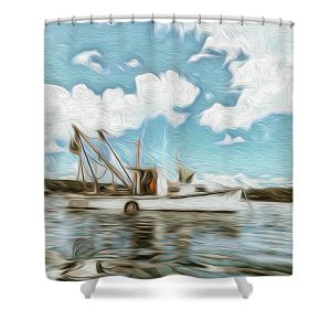 Add a touch of nautical charm to your bathroom with The Fishing Boat towels, featuring the captivating artwork of Blaine Stoner. This towel showcases a beautifully rendered fishing boat, its detailed lines and soft color palette evoking the serene calm of a day spent by the water. The abstract style brings a sense of movement and depth, making it a perfect addition to any maritime-themed decor. Key Features: Premium Quality Fabric: Crafted from high-quality materials for softness, absorbency, and durability. Vibrant, Fade-Resistant Print: The vivid colors are expertly printed to maintain their brilliance over time, ensuring your towel remains a stunning piece of art. Versatile Size Options: Available in multiple sizes, from hand towels to full beach towels, making it a perfect fit for any need. Easy Care: Machine washable for hassle-free cleaning and maintenance. Bring the tranquility of the sea into your home with this beautiful towel. Photography by Blaine Stoner.