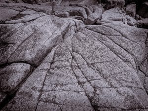 Weathered granite patterns along the Wonderland Trail in Acadia National Park, shaped by the passage of time and the elements.